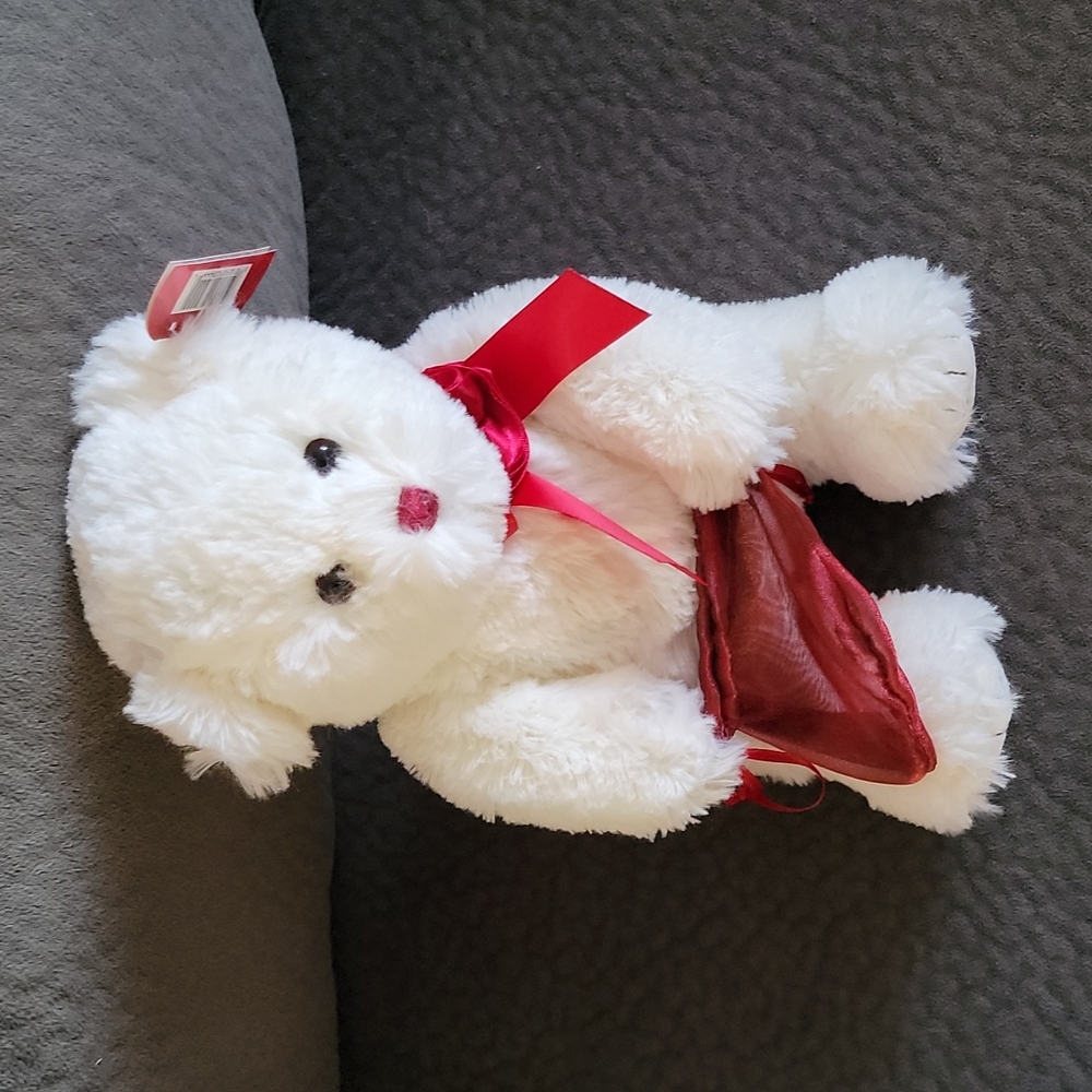 Godiva Collectible Gund Bear with Rose Ribbon on the neck